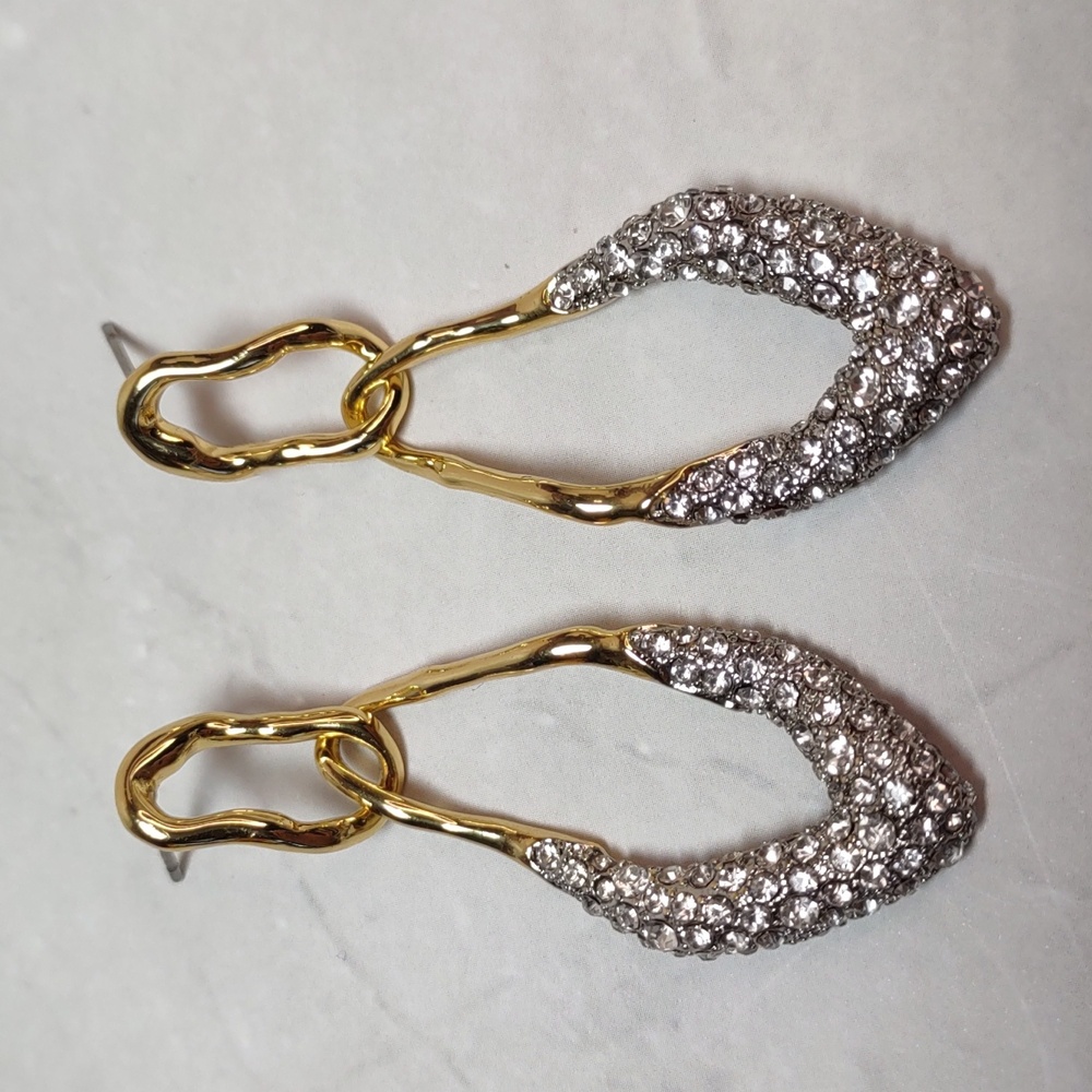 Alexis Bittar Gold and Silver-Tone Drop Earrings